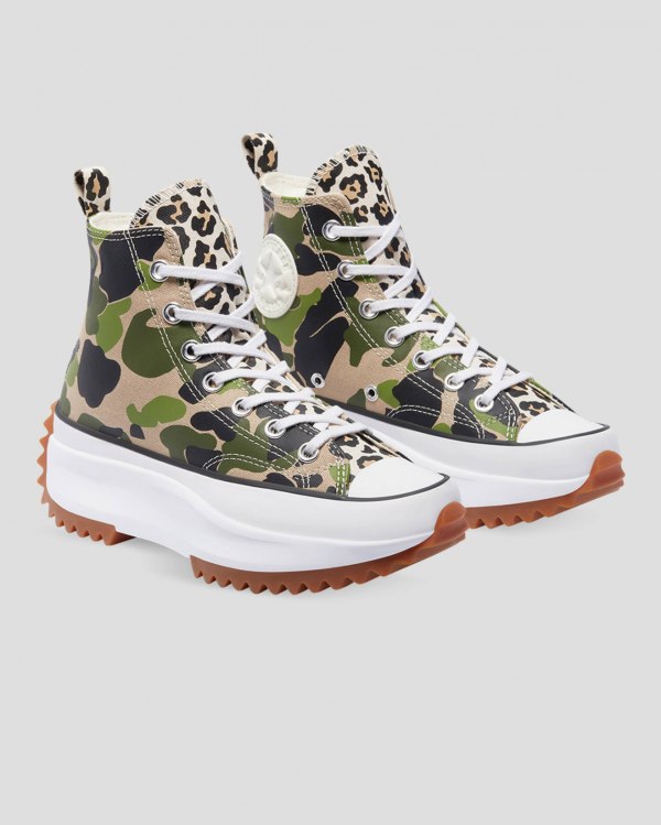 Converse Run Star Hike Wild Archive Camo Sko Danmark - Converse Høje Sneakers Herre - 93546MLKX